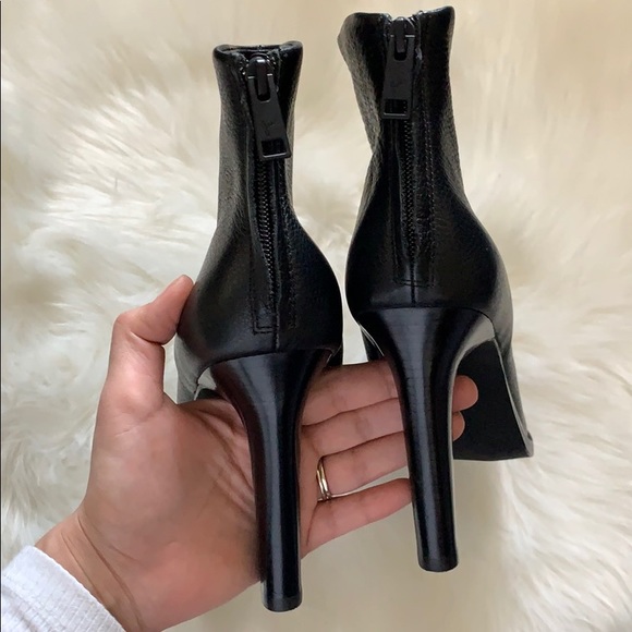 Black Leather Joie Booties - Picture 5 of 8